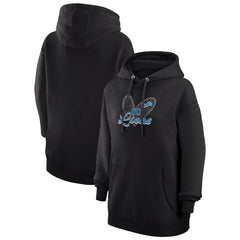 NFL Detroit Lions G-III 4Her by Carl Banks Women's Animal Print Heart Team Graphic Fleece Tri-Blend Pullover Hoodie