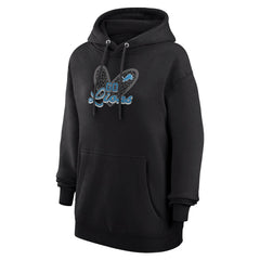 NFL Detroit Lions G-III 4Her by Carl Banks Women's Animal Print Heart Team Graphic Fleece Tri-Blend Pullover Hoodie
