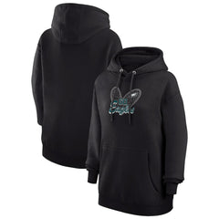 NFL Philadelphia Eagles G-III 4Her by Carl Banks Women's Animal Print Heart Team Graphic Fleece Tri-Blend Pullover Hoodie