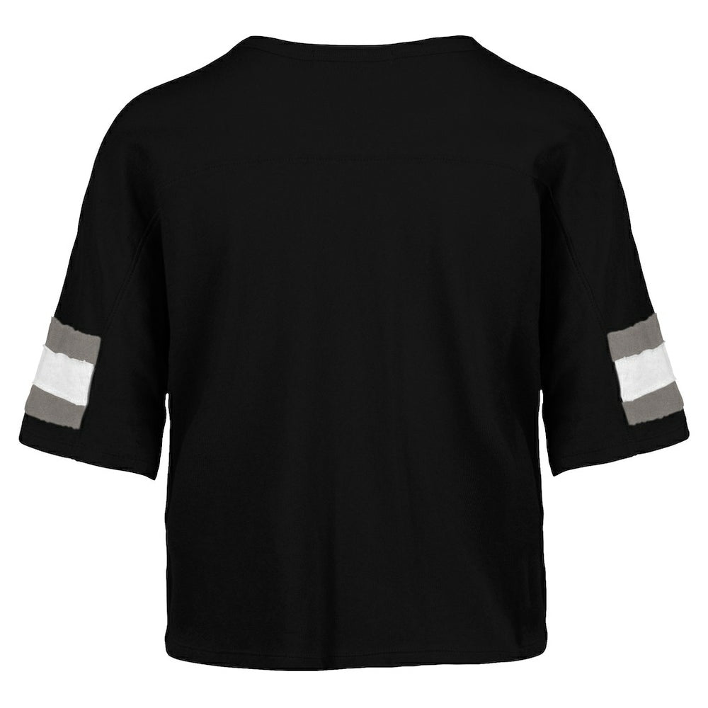 NFL Las Vegas Raiders '47 Women's Double Header Scout Cropped V-Neck T-Shirt