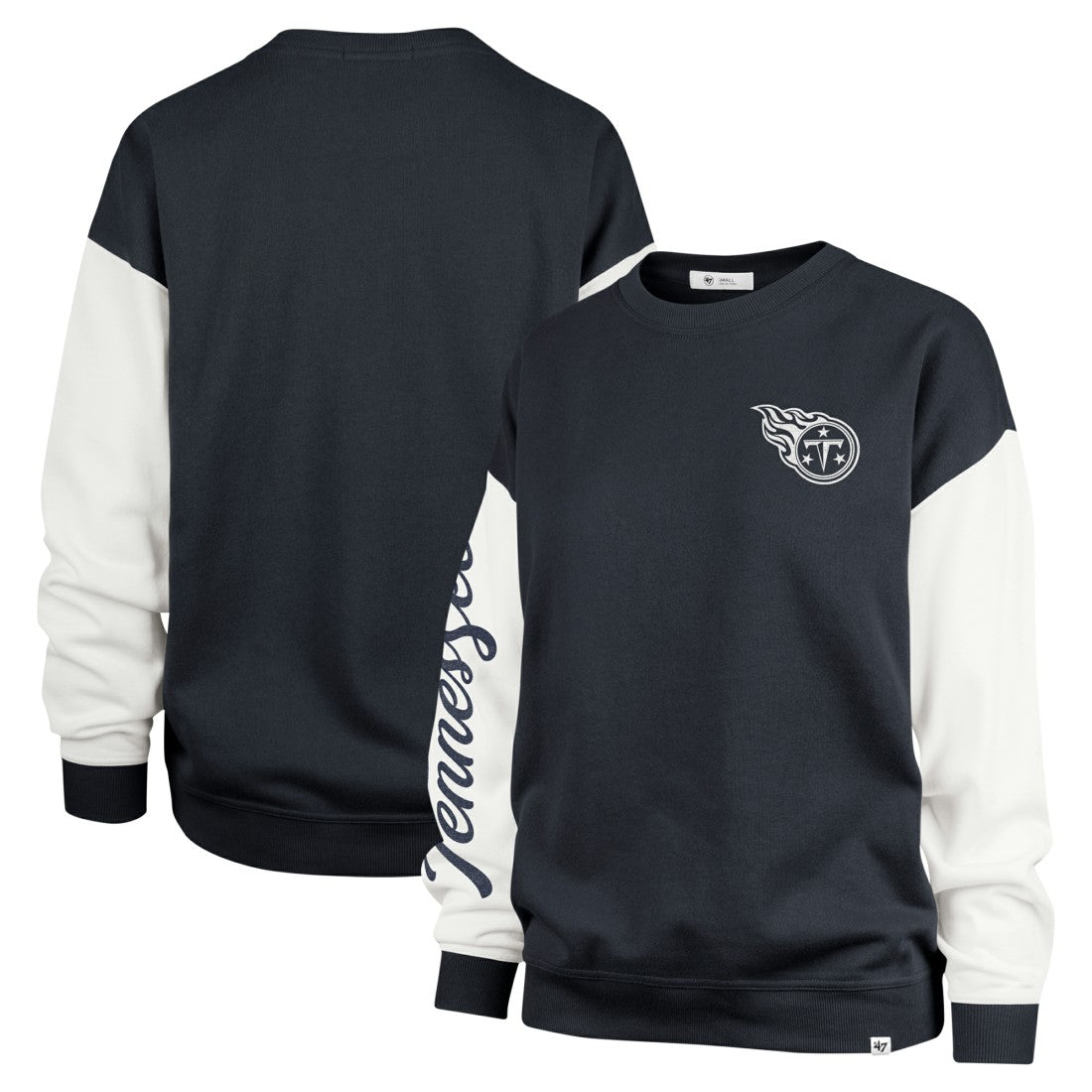 NFL Tennessee Titans '47 Women's Double Header Rise Andie Pullover Sweatshirt