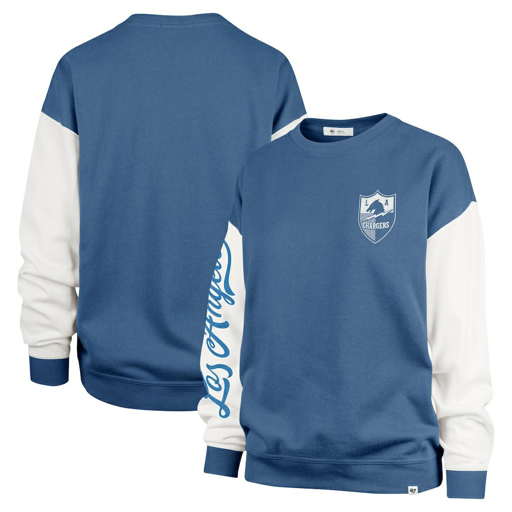 NFL Los Angeles Chargers '47 Women's Double Header Rise Andie Pullover Sweatshirt