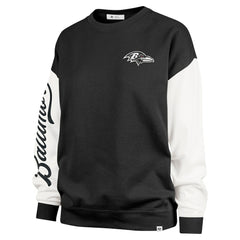 NFL Baltimore Ravens '47 Women's Double Header Rise Andie Pullover Sweatshirt