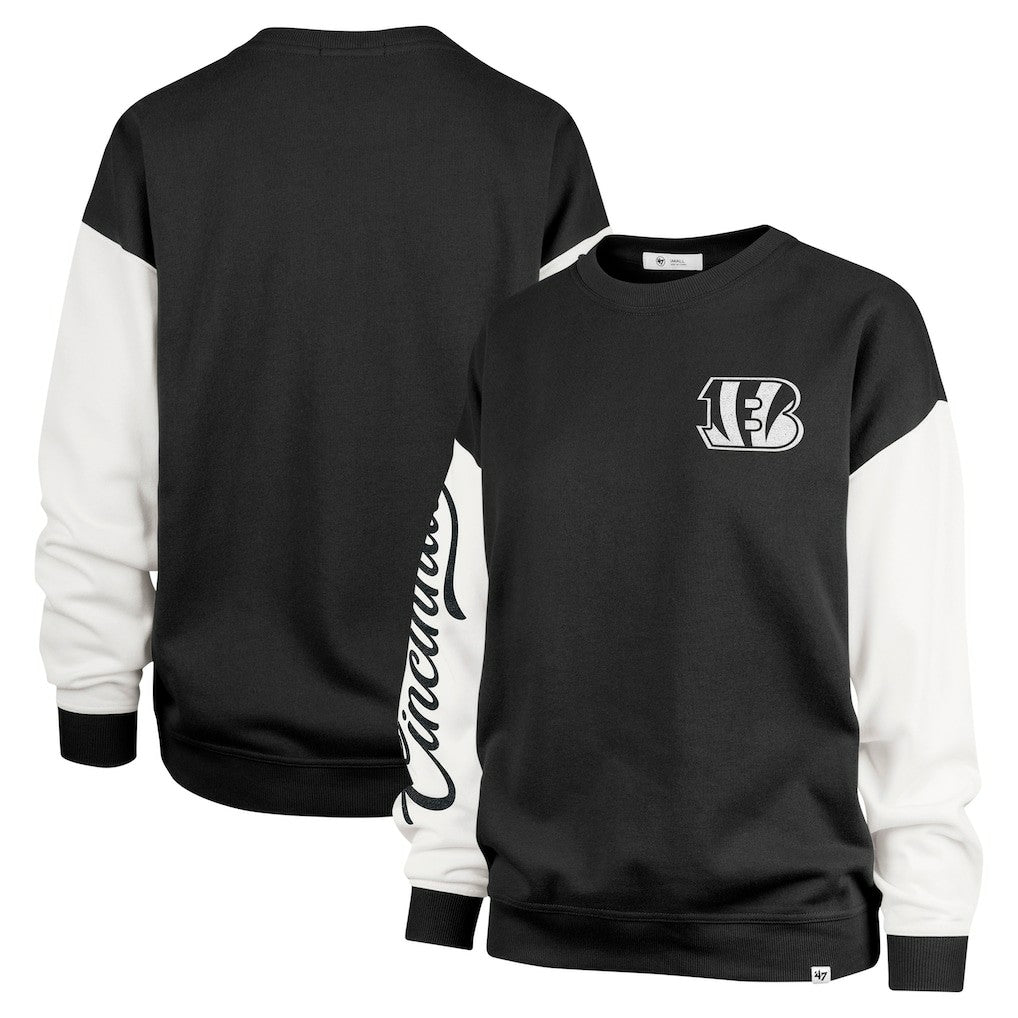 NFL Cincinnati Bengals '47 Women's Double Header Rise Andie Pullover Sweatshirt