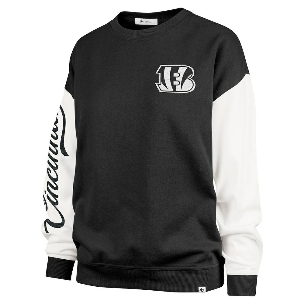 NFL Cincinnati Bengals '47 Women's Double Header Rise Andie Pullover Sweatshirt
