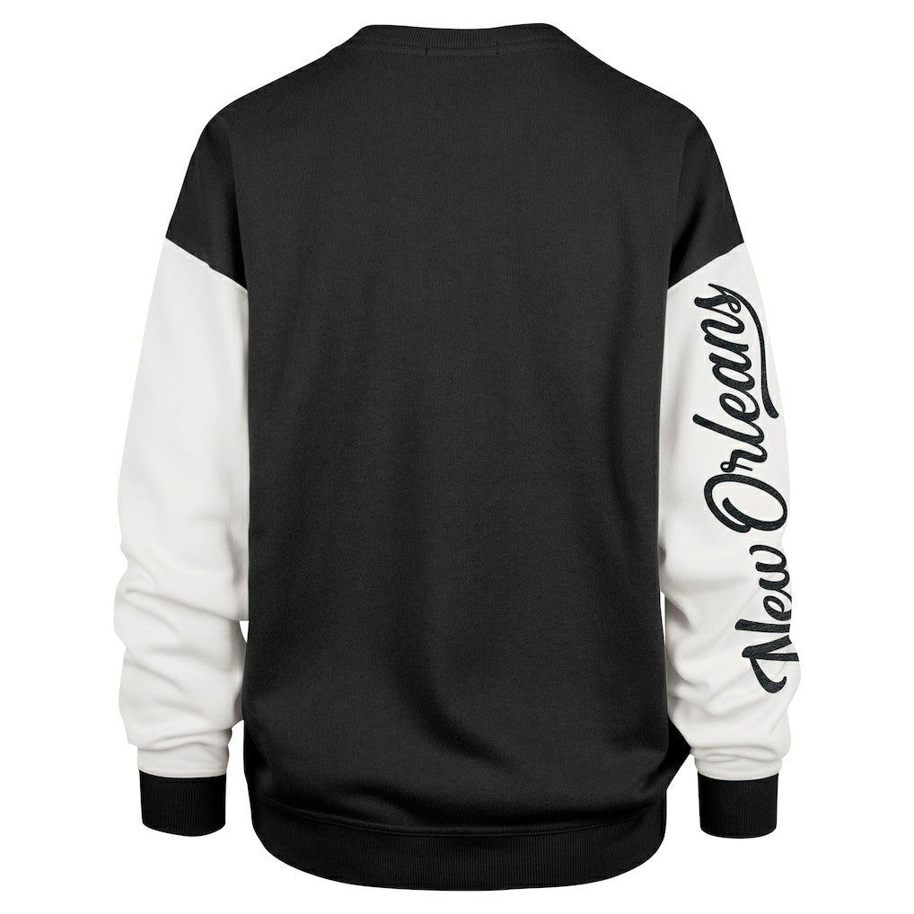 NFL New Orleans Saints '47 Women's Double Header Rise Andie Pullover Sweatshirt
