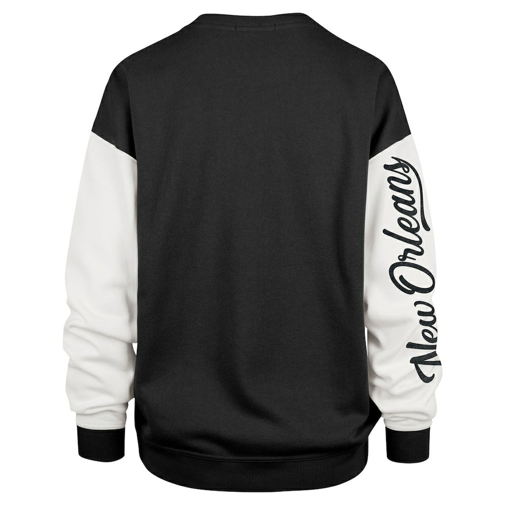 NFL New Orleans Saints '47 Women's Double Header Rise Andie Pullover Sweatshirt