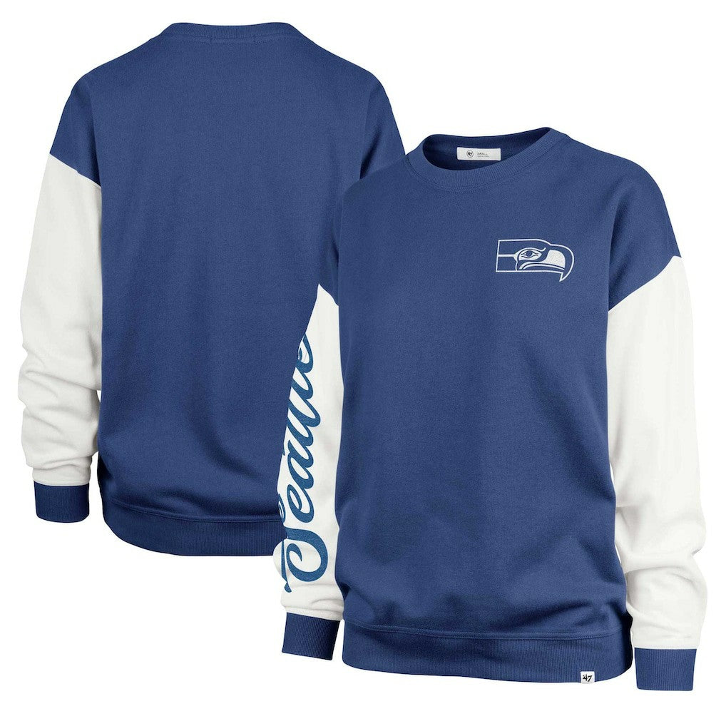 NFL Seattle Seahawks '47 Women's Double Header Rise Andie Pullover Sweatshirt