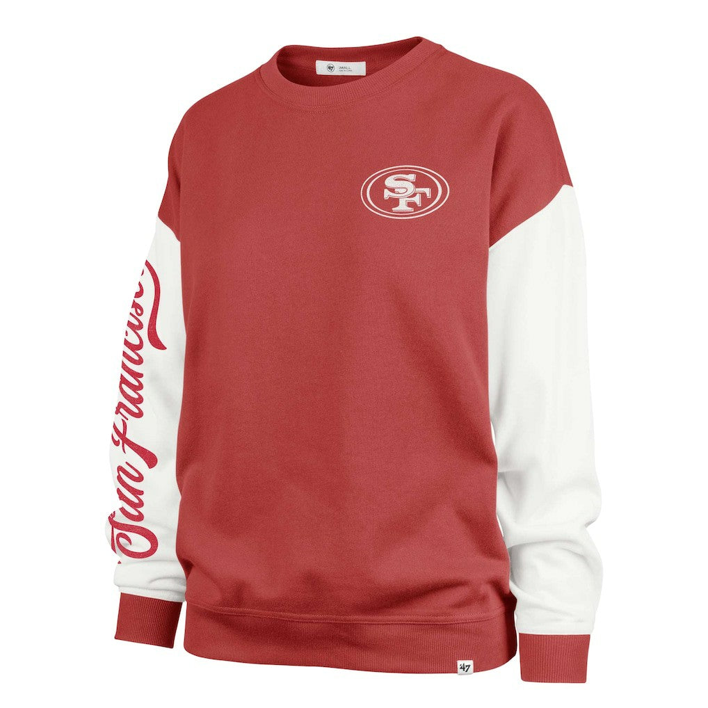 NFL San Francisco 49ers '47 Women's Double Header Rise Andie Pullover Sweatshirt