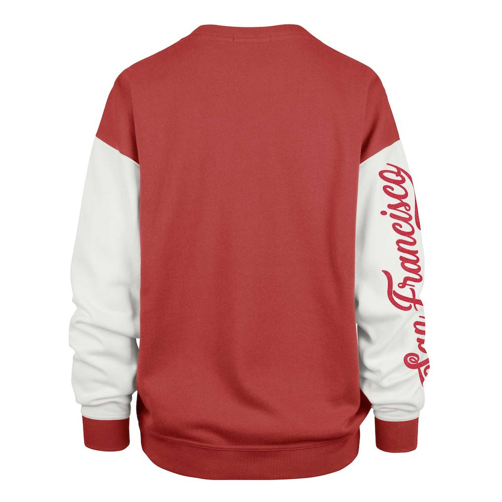 NFL San Francisco 49ers '47 Women's Double Header Rise Andie Pullover Sweatshirt