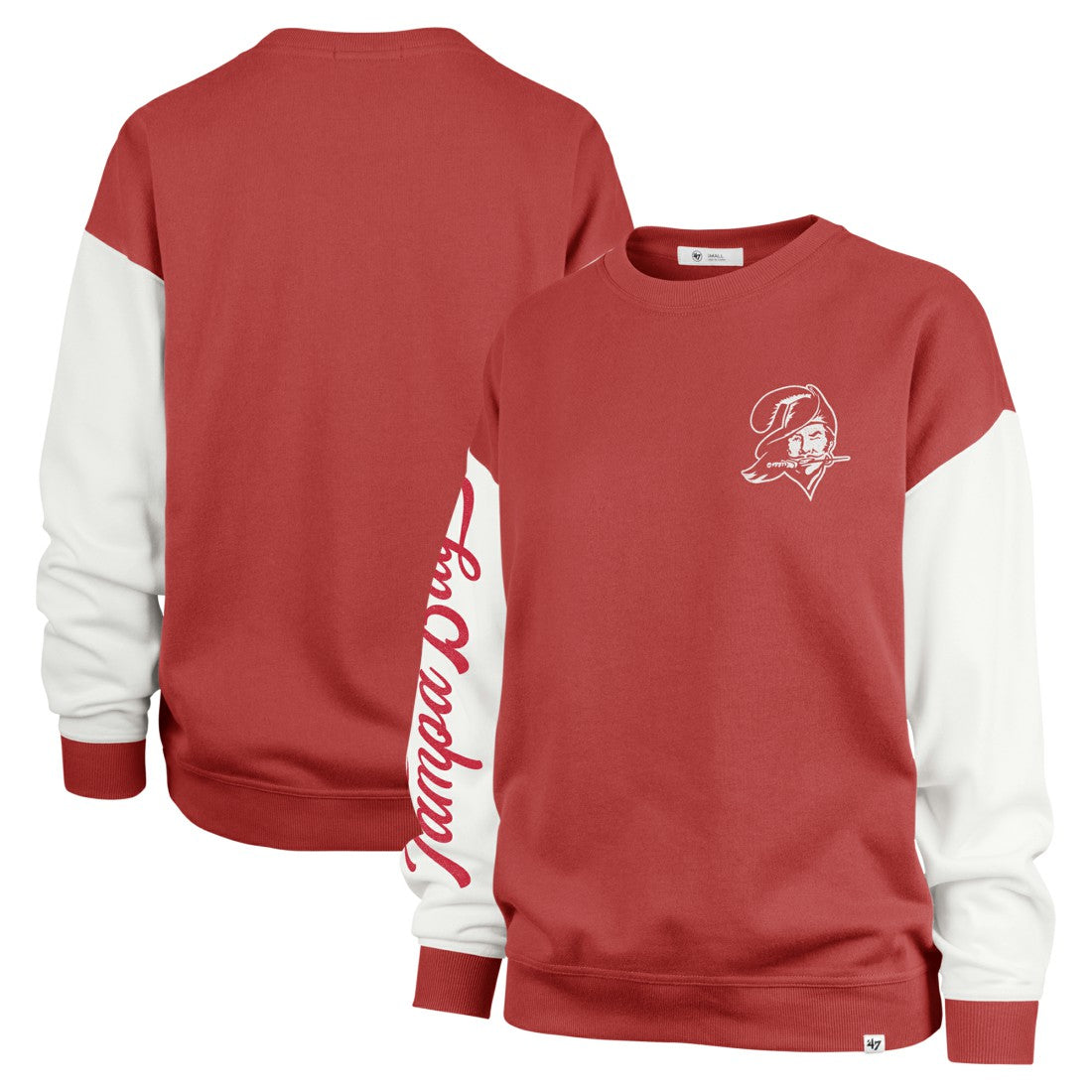 NFL Tampa Bay Buccaneers '47 Women's Double Header Rise Andie Pullover Sweatshirt