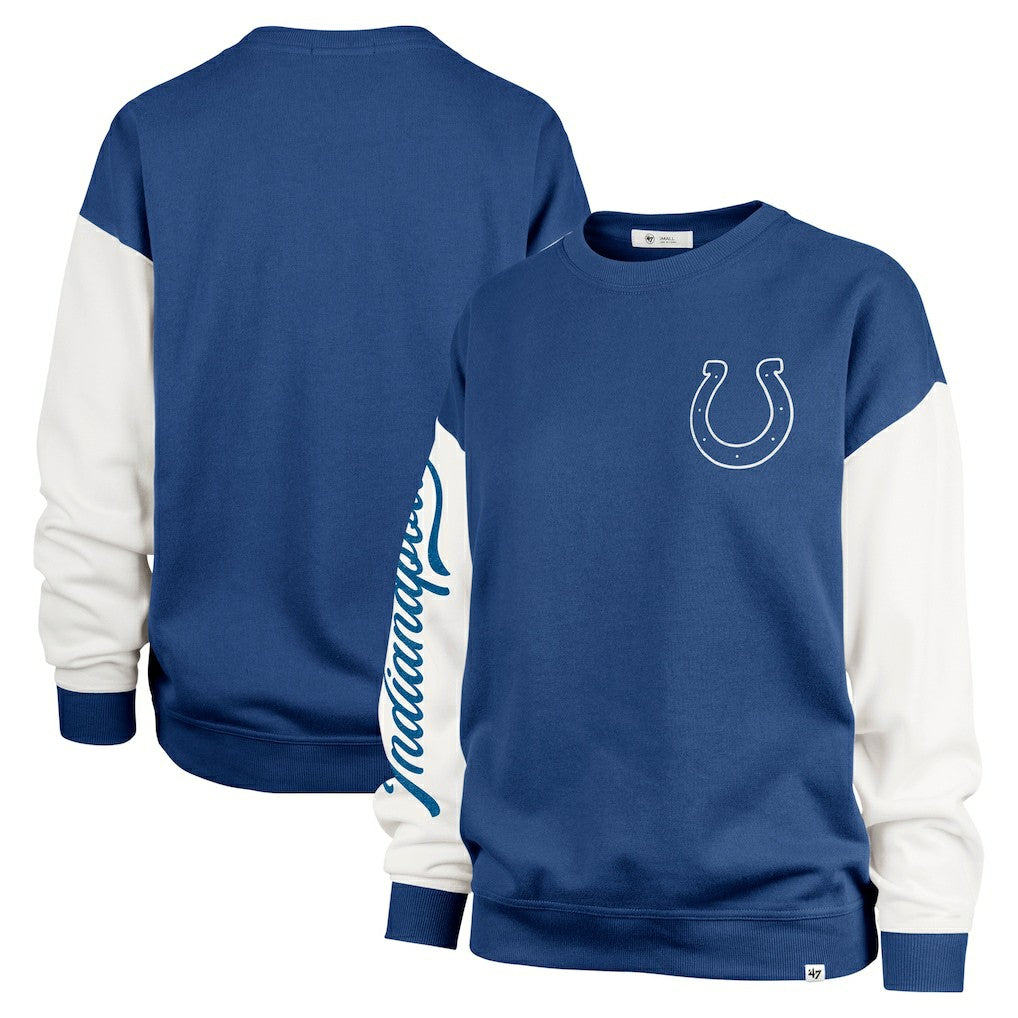 NFL Indianapolis Colts '47 Women's Double Header Rise Andie Pullover Sweatshirt