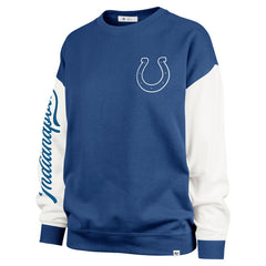 NFL Indianapolis Colts '47 Women's Double Header Rise Andie Pullover Sweatshirt