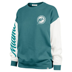 NFL Miami Dolphins '47 Women's Double Header Rise Andie Pullover Sweatshirt