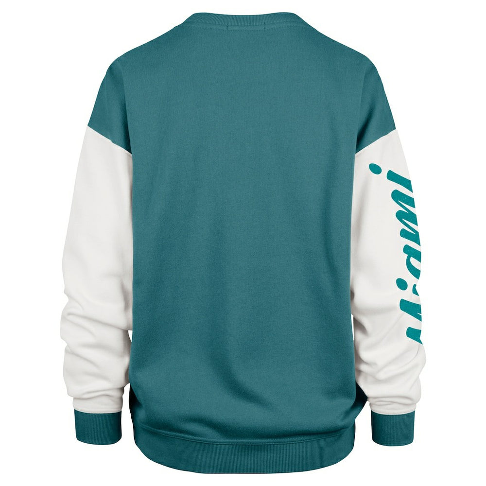 NFL Miami Dolphins '47 Women's Double Header Rise Andie Pullover Sweatshirt