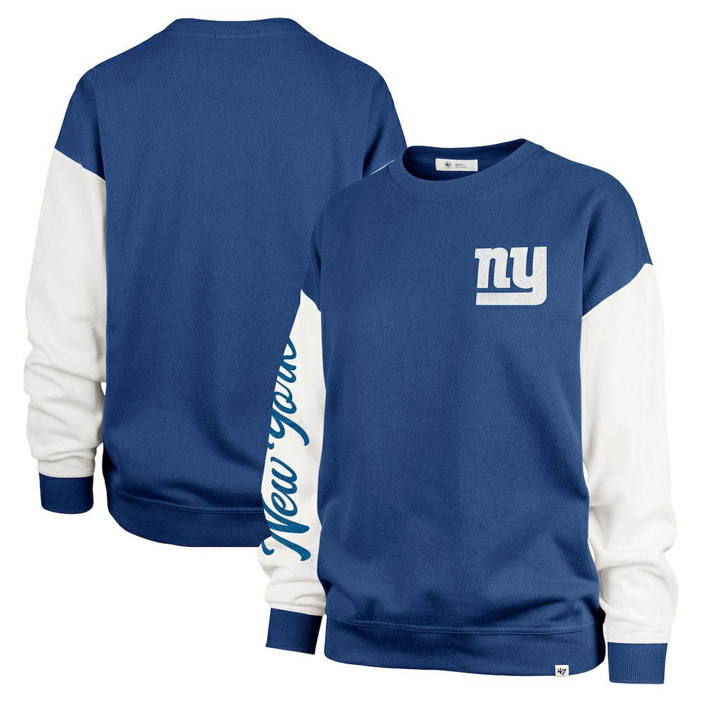 NFL New York Giants '47 Women's Double Header Rise Andie Pullover Sweatshirt