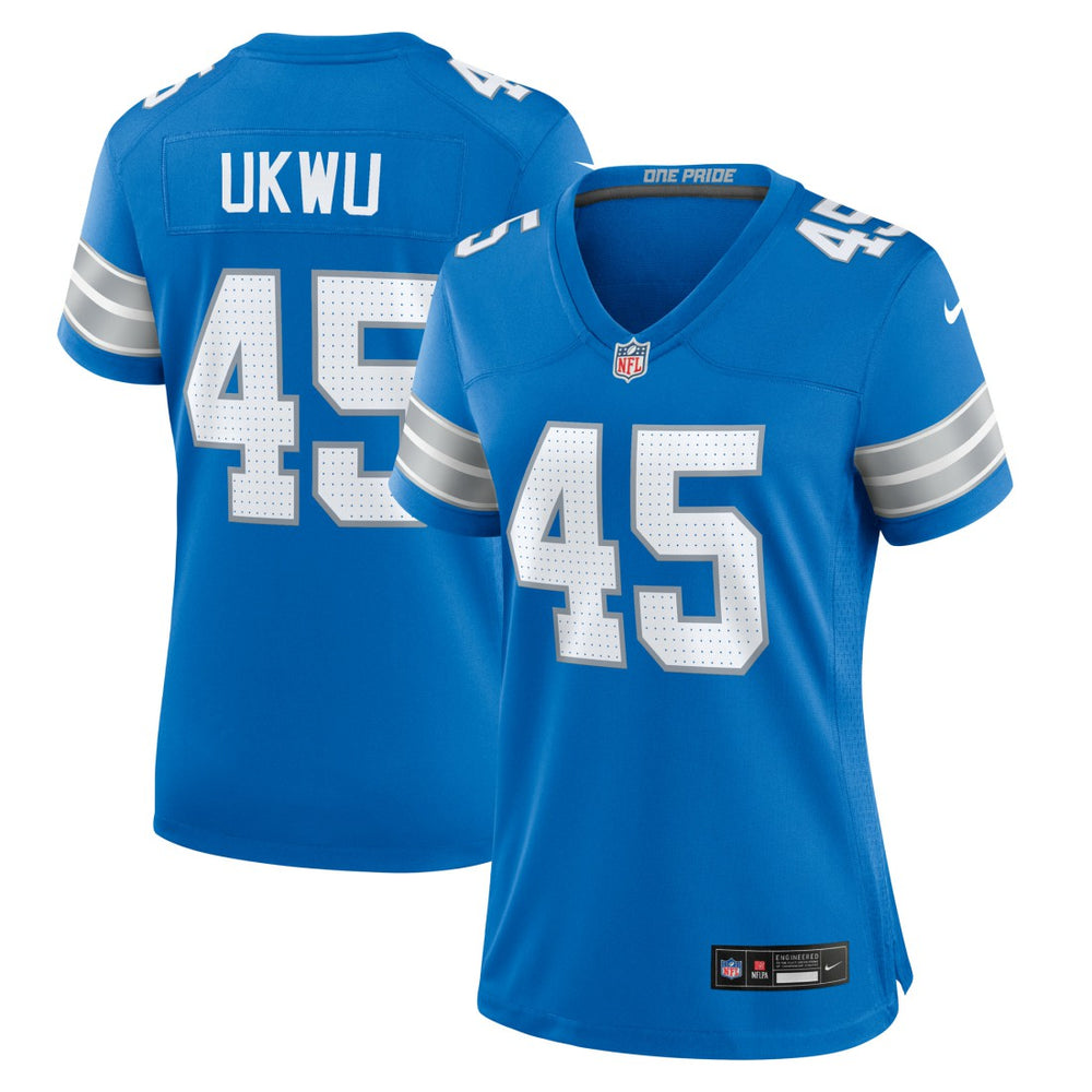 NFL Detroit Lions Isaac Ukwu  Women's Game Jersey