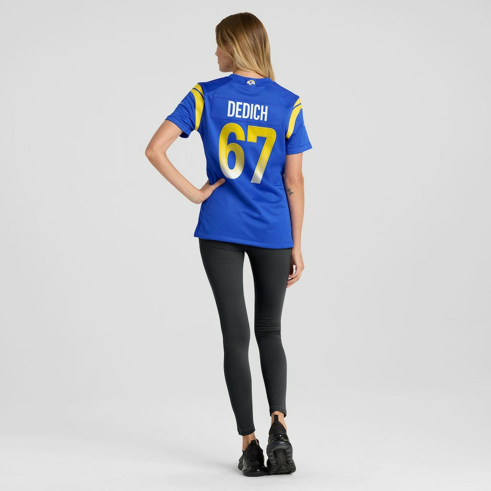 NFL Los Angeles Rams Justin Dedich  Women's Game Jersey