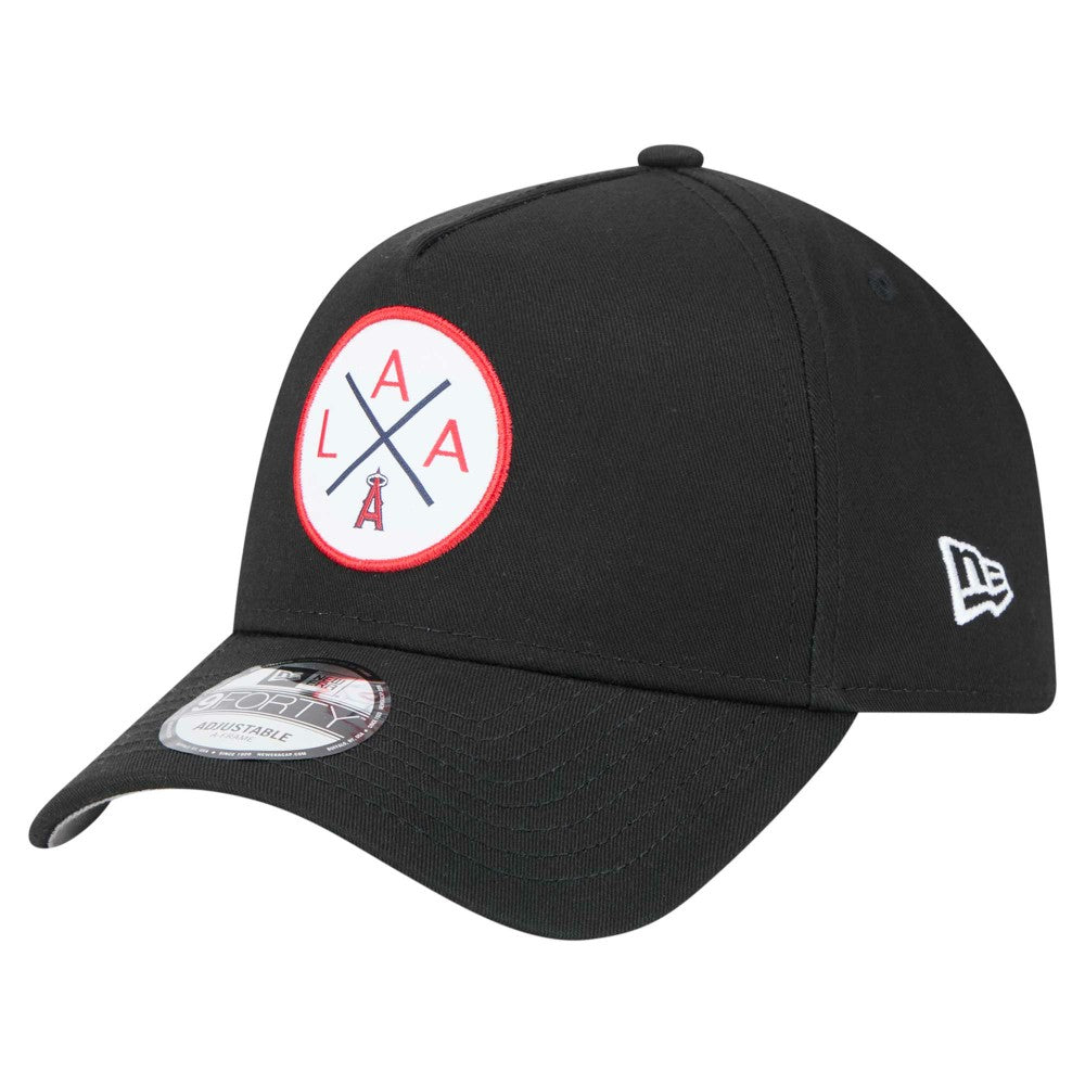 Los Angeles Angels 9FORTY A-Frame Adjustable Hat - Black | New Era