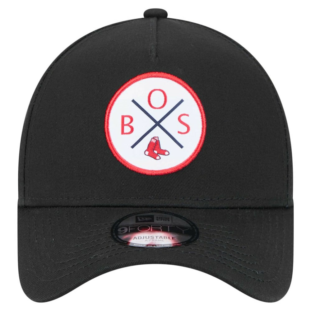 Boston Red Sox 9FORTY A-Frame Adjustable Hat - Black | New Era