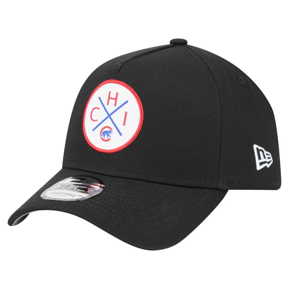 Chicago Cubs 9FORTY A-Frame Adjustable Hat - Black | New Era