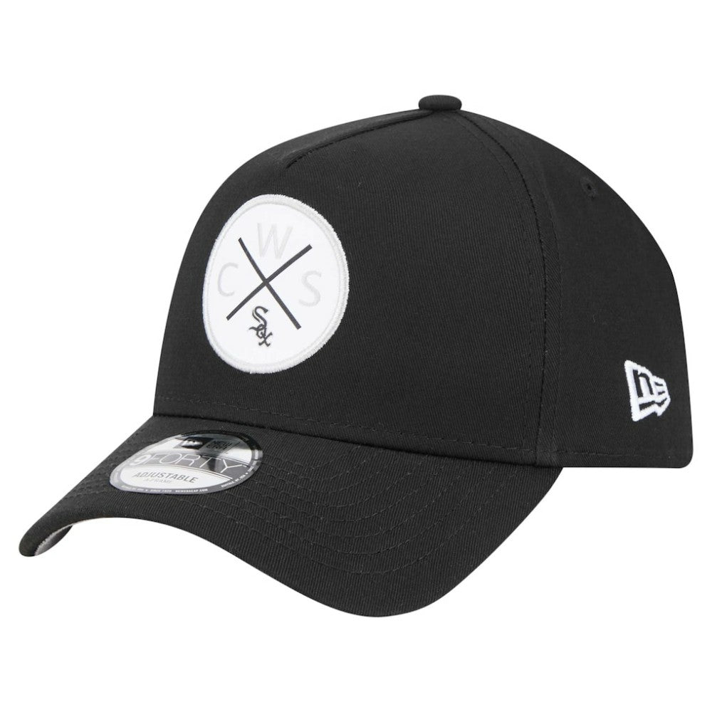 Chicago White Sox 9FORTY A-Frame Adjustable Hat - Black | New Era
