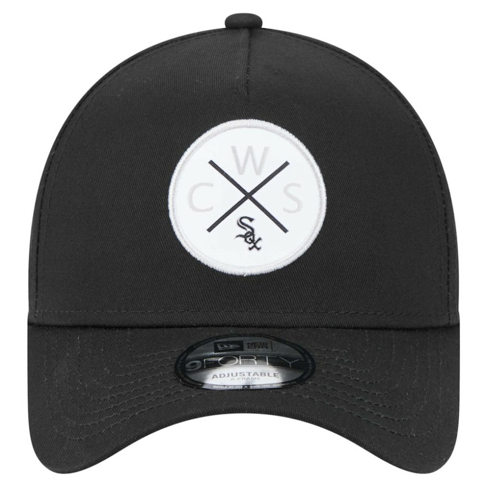Chicago White Sox 9FORTY A-Frame Adjustable Hat - Black | New Era