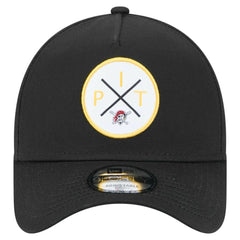 Pittsburgh Pirates 9FORTY A-Frame Adjustable Hat - Black | New Era