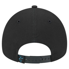 Miami Marlins 9FORTY A-Frame Adjustable Hat - Black | New Era