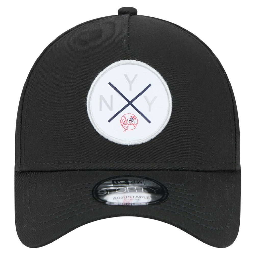 New York Yankees 9FORTY A-Frame Adjustable Hat - Black | New Era