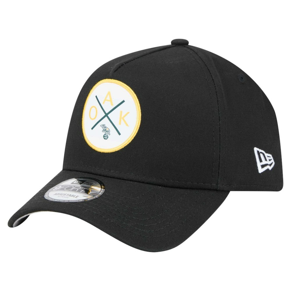 Oakland Athletics 9FORTY A-Frame Adjustable Hat - Black | New Era