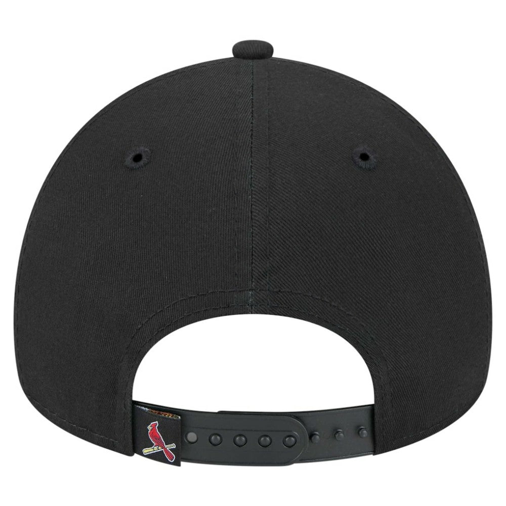St. Louis Cardinals 9FORTY A-Frame Adjustable Hat - Black | New Era