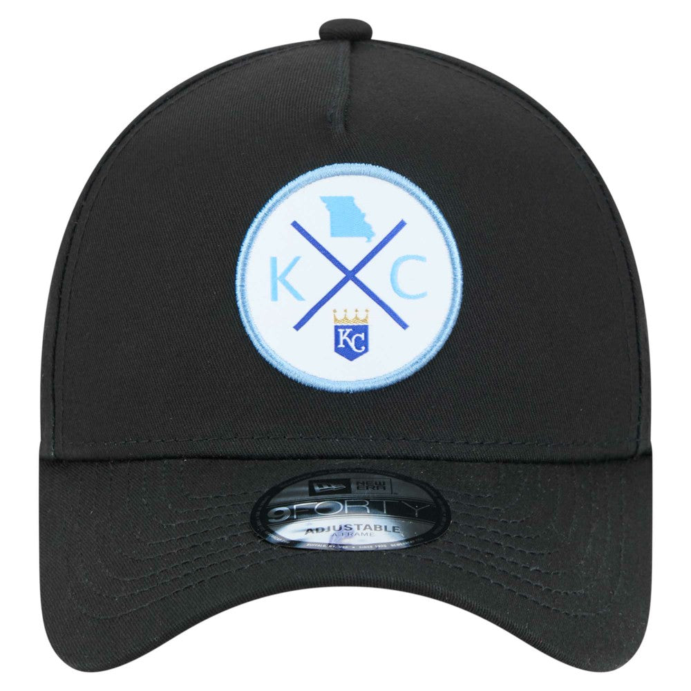 Kansas City Royals 9FORTY A-Frame Adjustable Hat - Black | New Era