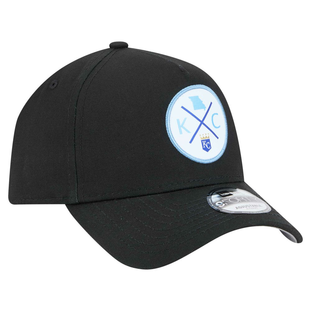 Kansas City Royals 9FORTY A-Frame Adjustable Hat - Black | New Era
