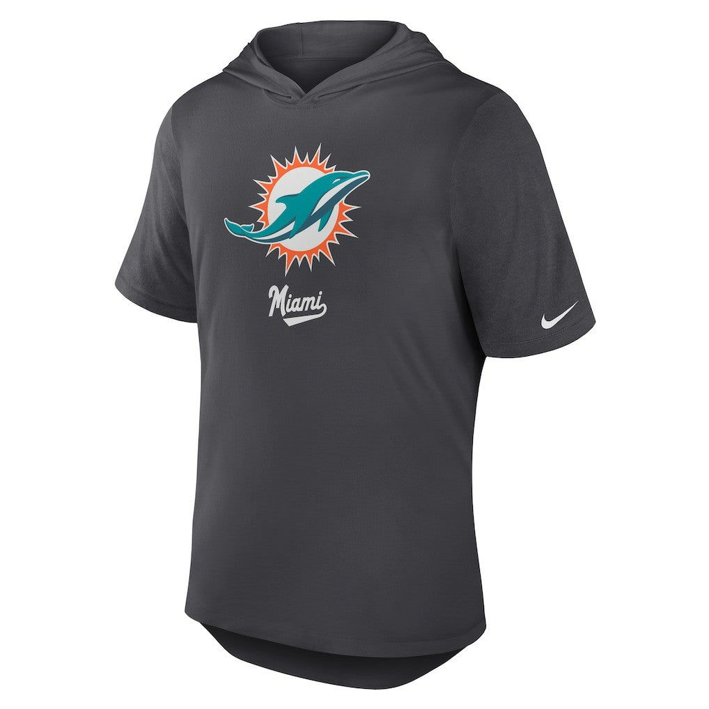 NFL Miami Dolphins Tri-Blend Performance Hoodie T-Shirt