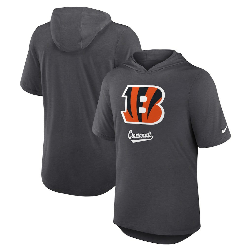 NFL Cincinnati Bengals Tri-Blend Performance Hoodie T-Shirt