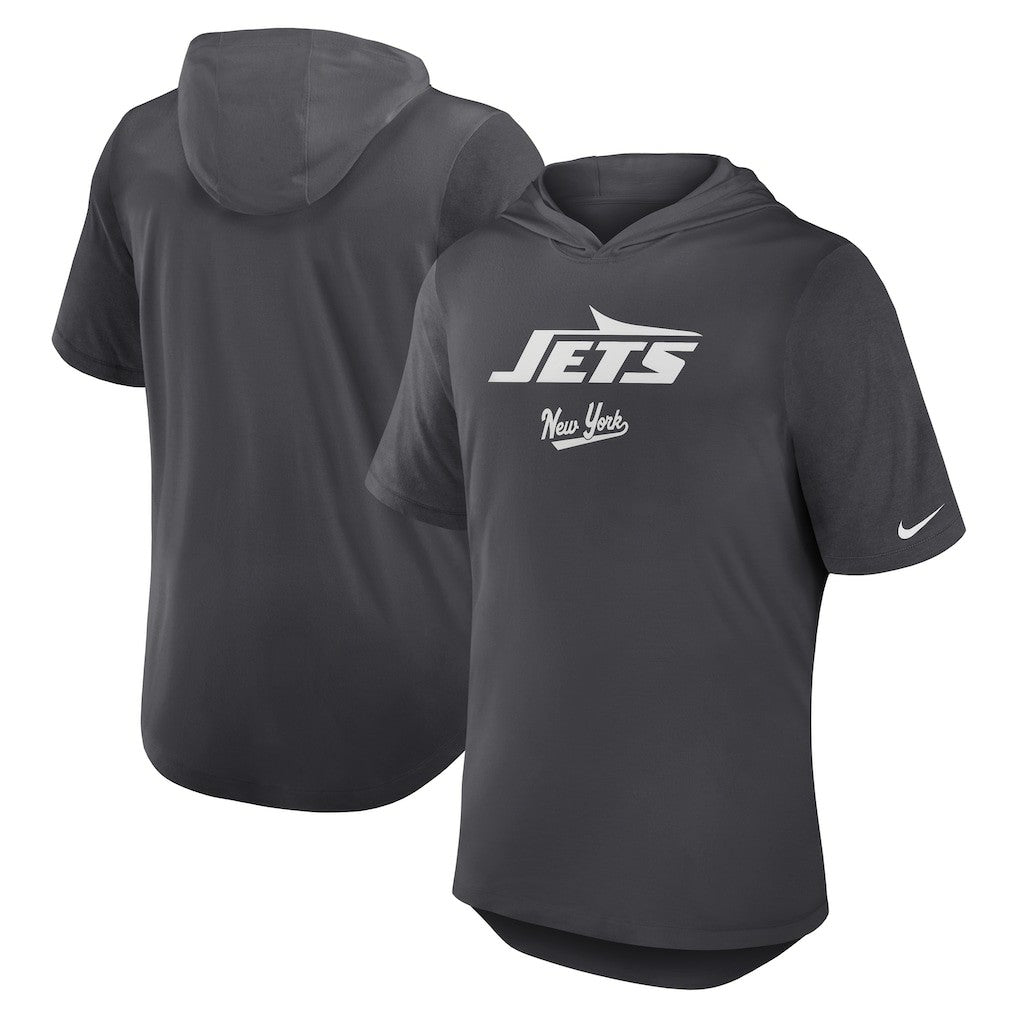 NFL New York Jets Tri-Blend Performance Hoodie T-Shirt
