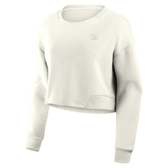 NFL San Francisco 49ers Women's Studio Tri-Blend Cropped Pullover Sweatshirt