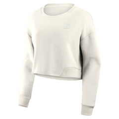 NFL Cincinnati Bengals Women's Studio Tri-Blend Cropped Pullover Sweatshirt