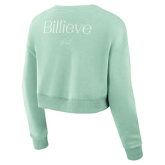 NFL Buffalo Bills Women's Studio Tri-Blend Cropped Pullover Sweatshirt