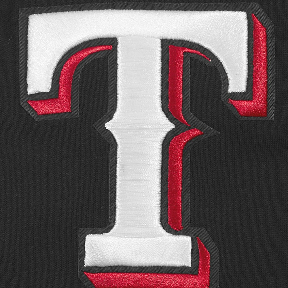 Texas Rangers Pro Standard Paint The City Dropped Shoulder Pullover Sweatshirt - Black