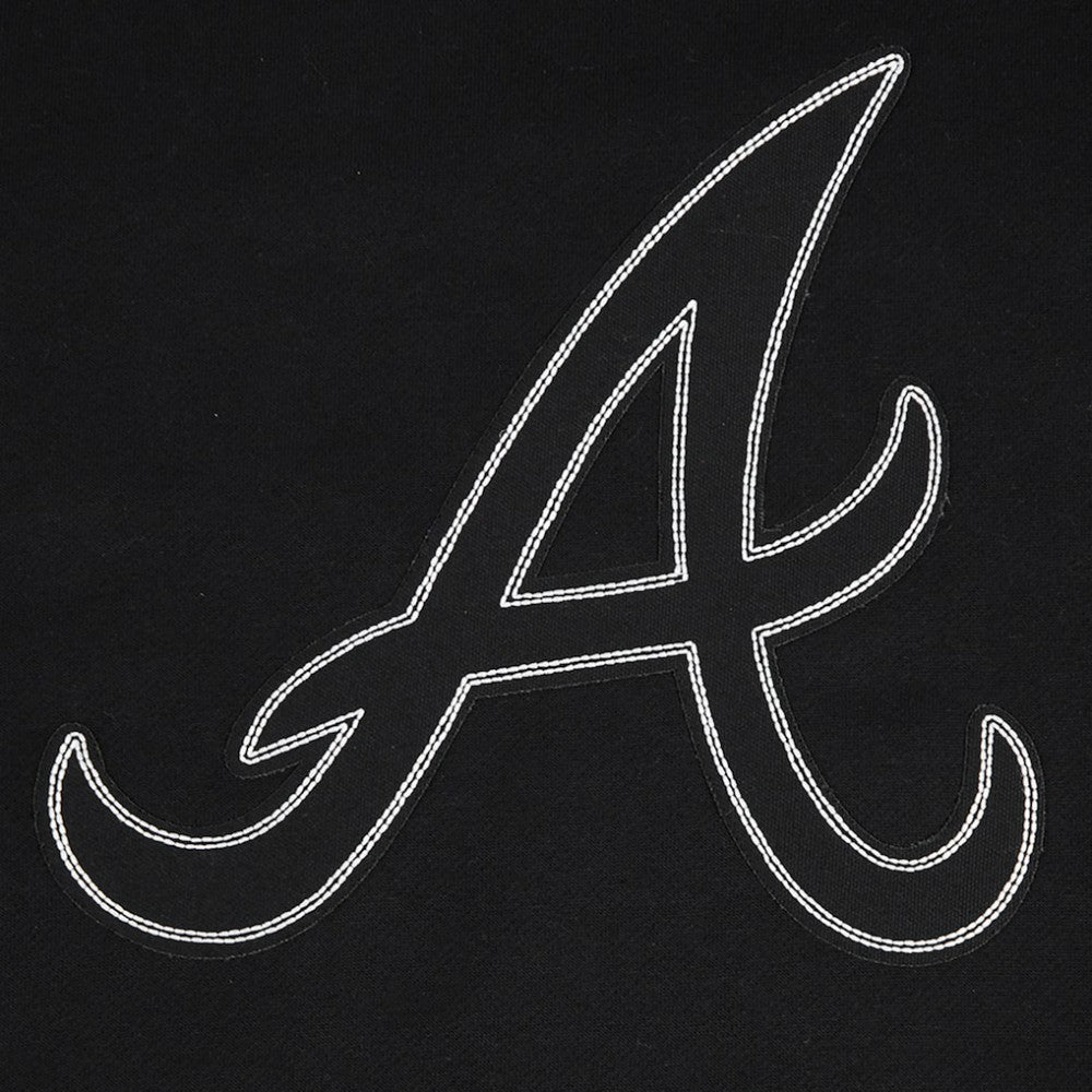 Atlanta Braves Pro Standard Paint The City Dropped Shoulder Pullover Sweatshirt - Black