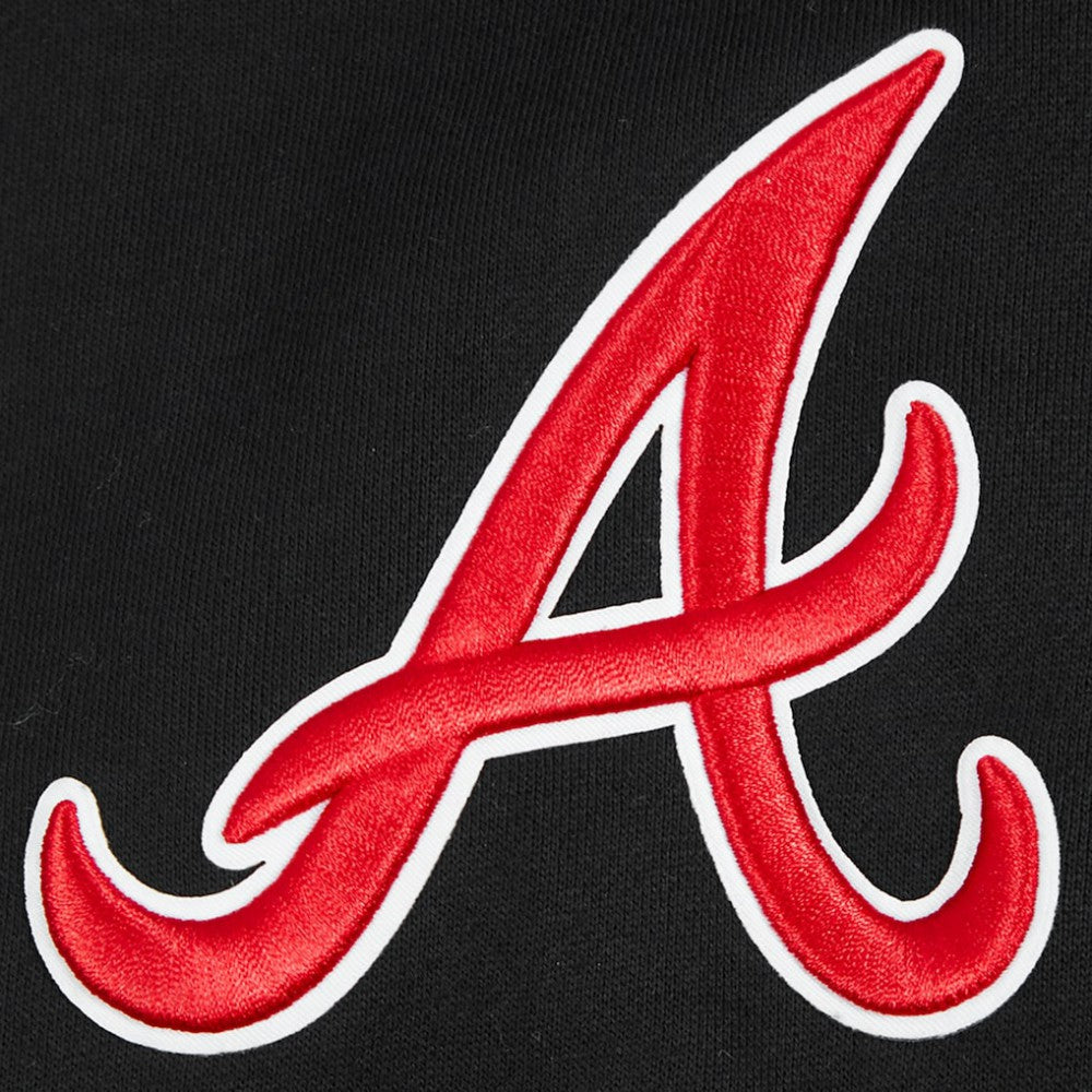 Atlanta Braves Pro Standard Paint The City Dropped Shoulder Pullover Sweatshirt - Black