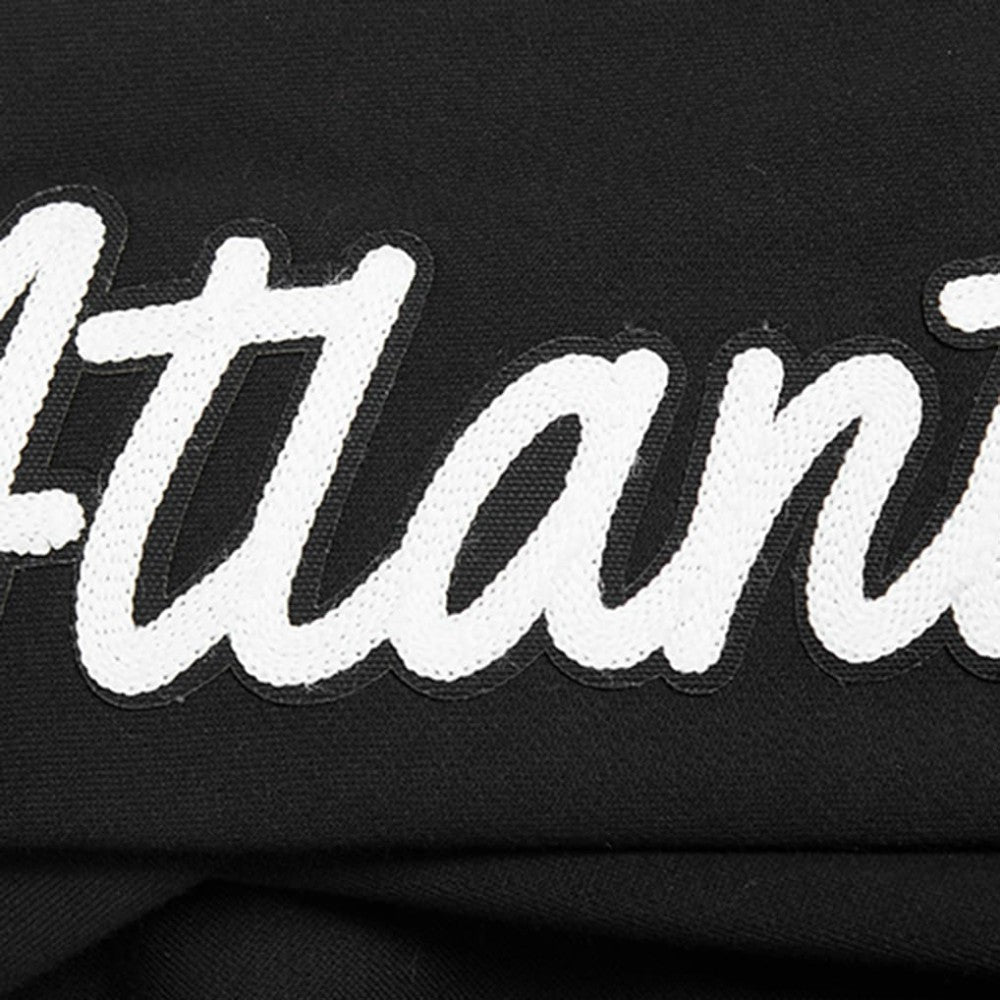 Atlanta Braves Pro Standard Paint The City Dropped Shoulder Pullover Sweatshirt - Black