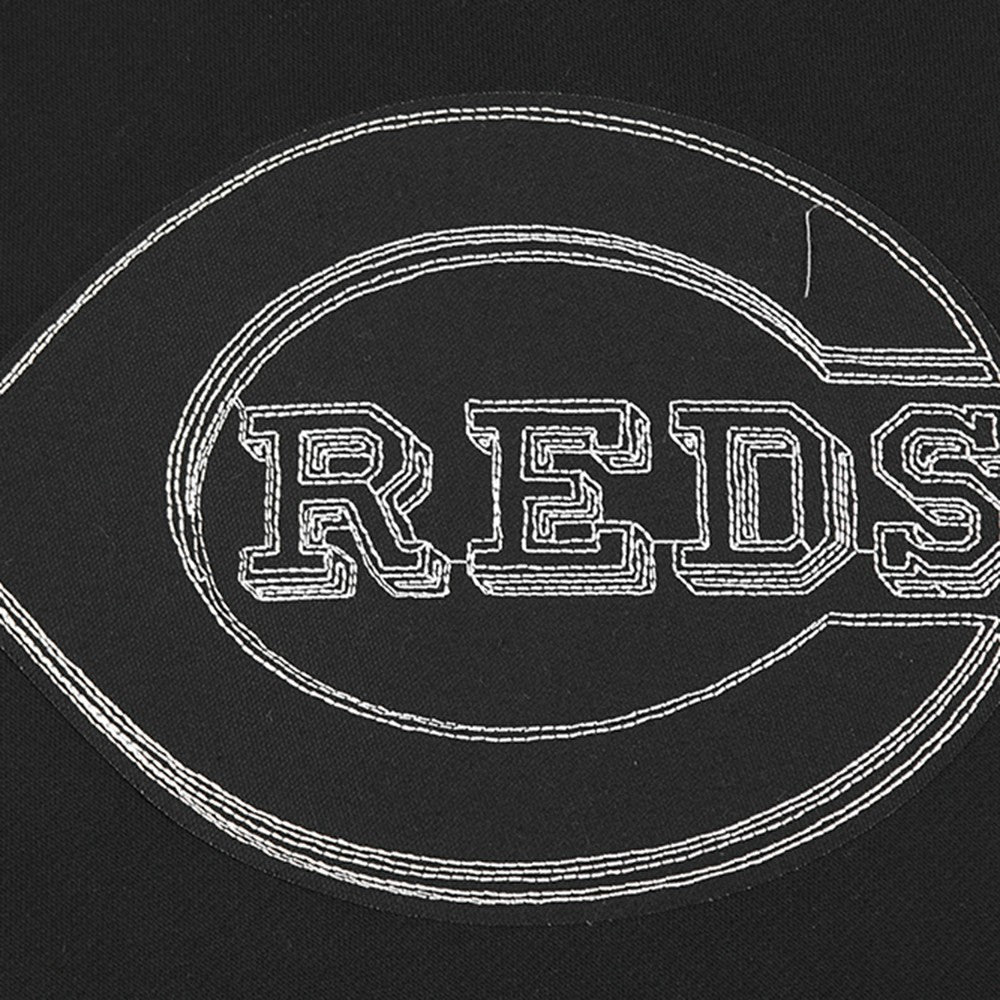 Cincinnati Reds Pro Standard Paint The City Dropped Shoulder Pullover Sweatshirt - Black