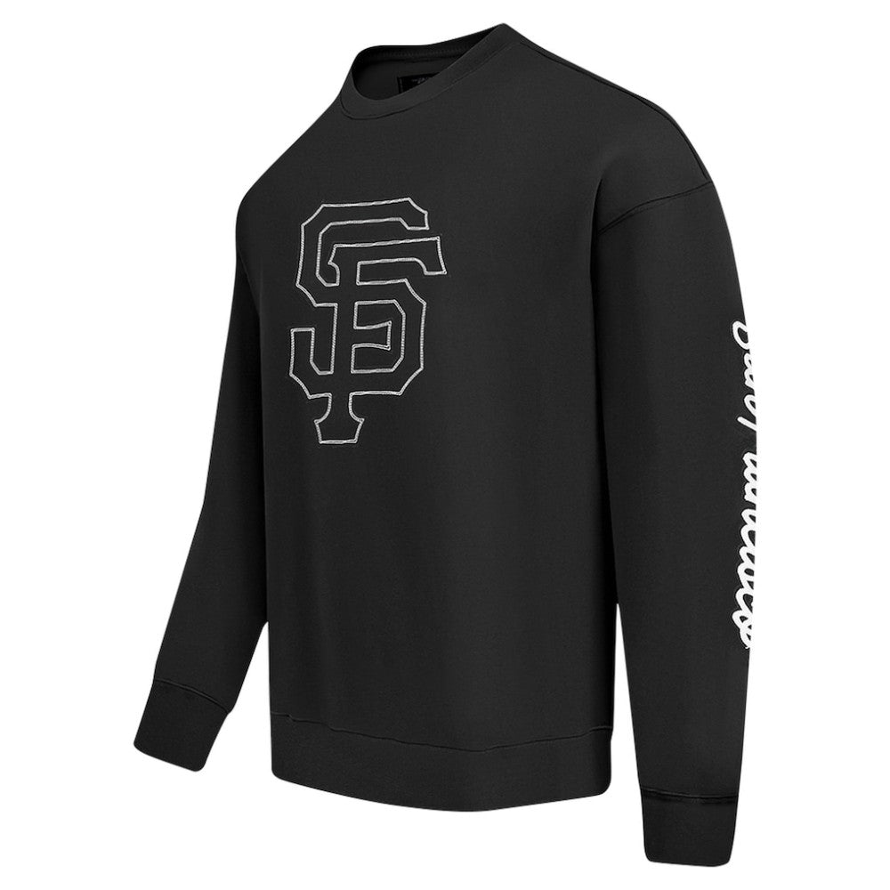 San Francisco Giants Pro Standard Paint The City Dropped Shoulder Pullover Sweatshirt - Black