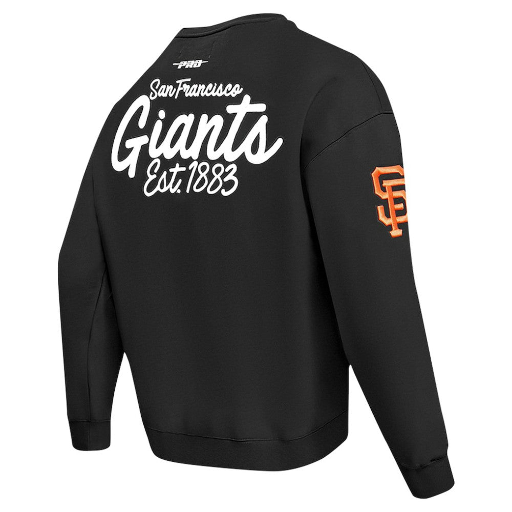 San Francisco Giants Pro Standard Paint The City Dropped Shoulder Pullover Sweatshirt - Black