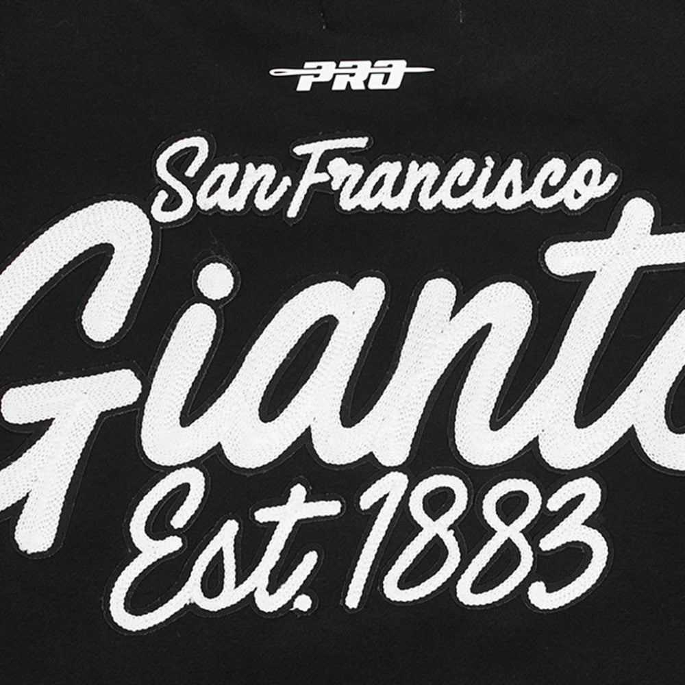 San Francisco Giants Pro Standard Paint The City Dropped Shoulder Pullover Sweatshirt - Black
