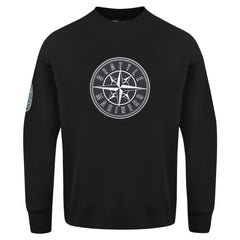Seattle Mariners Pro Standard Paint The City Dropped Shoulder Pullover Sweatshirt - Black