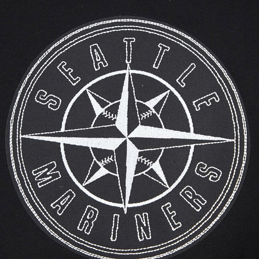 Seattle Mariners Pro Standard Paint The City Dropped Shoulder Pullover Sweatshirt - Black